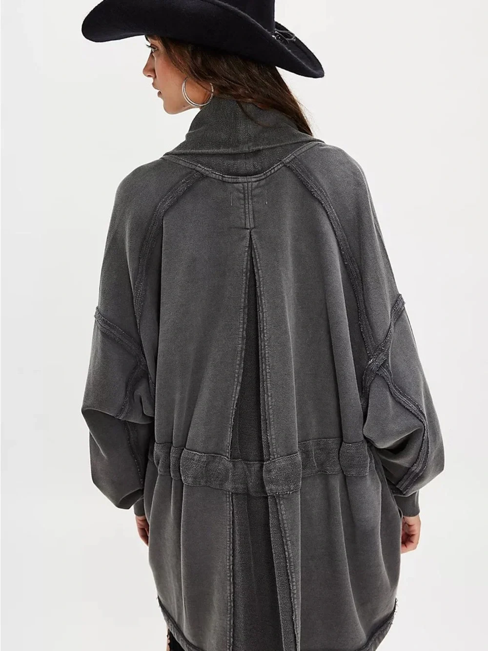 Free People Boothbay Sweatshirt Jacket Cardi Top sz L
